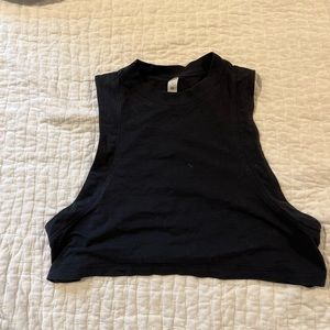 Black lulu crop top
